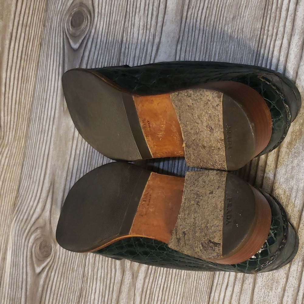 Prada Loafers - Dark Green - 38 - Picture 6 of 8